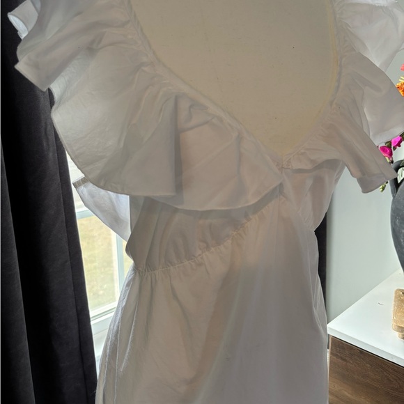 French Connection White Ruffle Dress - Picture 4 of 8